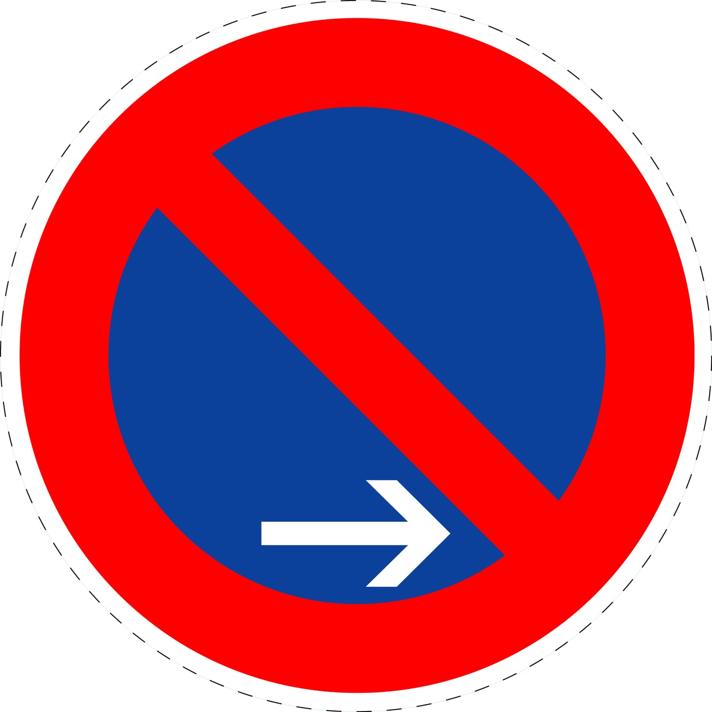 1 Stuk verkeersbord "Verboden te stoppen" 2–15 cm EW-Verk-286-20