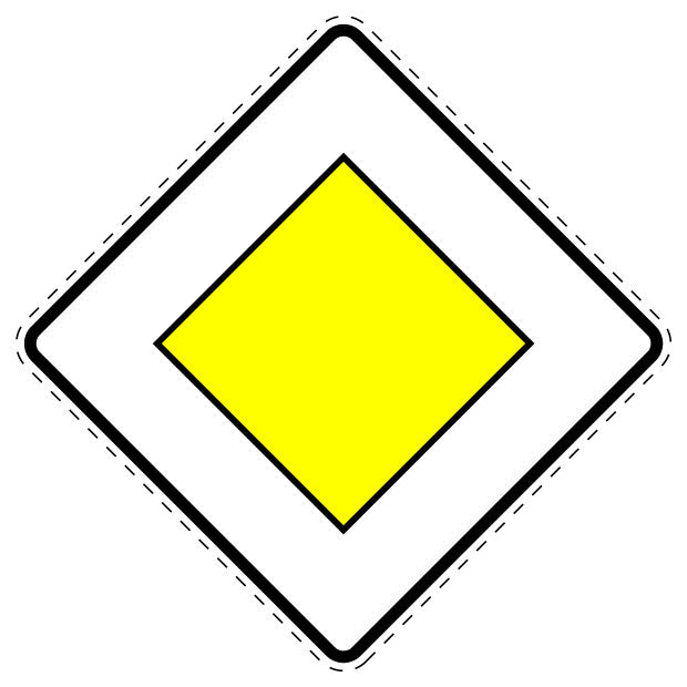 1 Stuk verkeersbord "Voorrangsweg" – 20–70 cm – EW-Verk-306