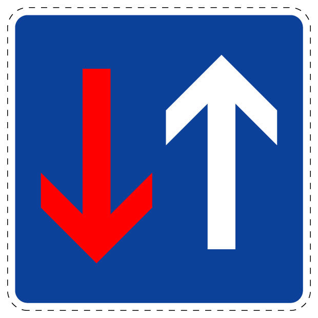 1 Stuk verkeersbord "Voorrang op tegenliggers" – 2-15 cm – EW-Verk-308