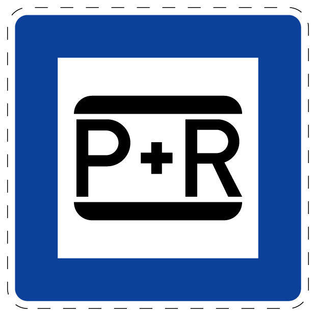 1 Stuk verkeersbord "Parkeer en reis" – 20–70 cm – EW-Verk-316