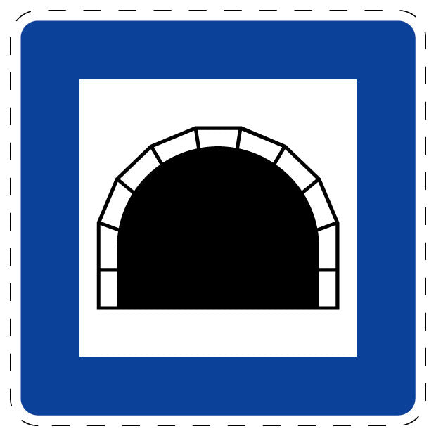 1 Stuk verkeersbord "Tunnel" 20–70 cm EW-Verk-327