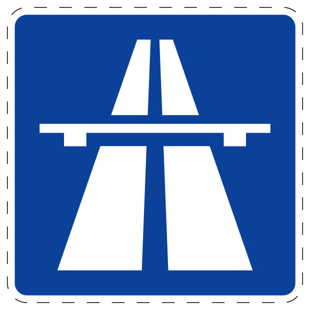 1 Stuk verkeersbord "Autosnelweg" 2–15 cm EW-Verk-330
