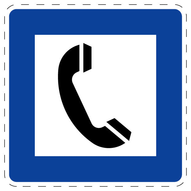 1 Stuk verkeersbord "Telefoon" 2–15 cm EW-Verk-360-50
