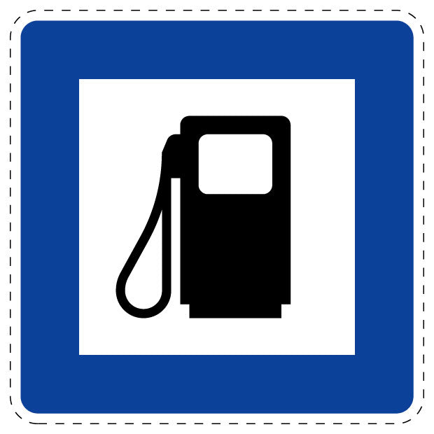 1 Stuk verkeersbord "Tankstation" 2–15 cm EW-Verk-361-50