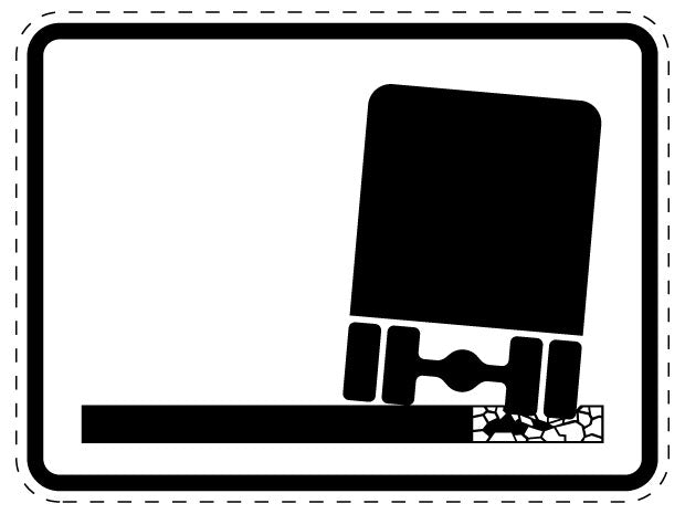 1 Stuk verkeersbord "Vluchtstrook niet berijdbaar voor voertuigen met een toegestane maximummassa van meer dan 2,8 t (later 3,5 t) en tractoren" 2–15 cm EW-Verk-389