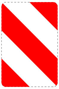 1 Stuk verkeersbord 2–15 cm EW-Verk-605-24