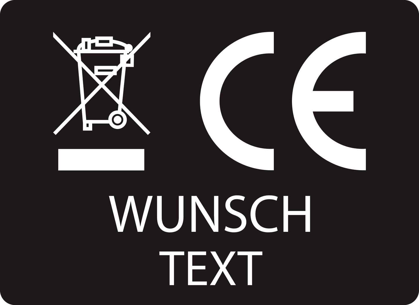 100x elektrische apparaten Kentekenplaat "GS EAC CE" gecombineerd ES-WeeePE-400-88