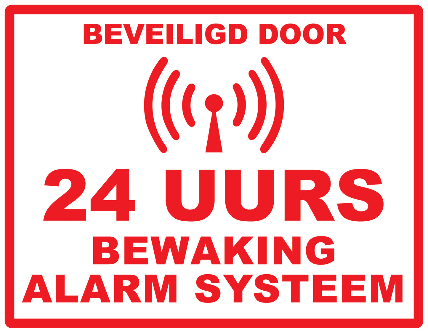 Alarm sticker 2-7 cm EW-ALARM-H-10400-0 Materiaal : transparant