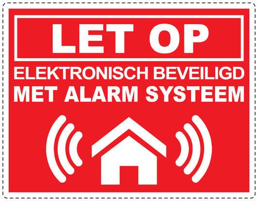 Alarm sticker 2-7 cm EW-ALARM-H-10900-14 Materiaal : transparant