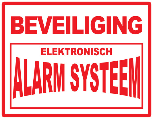 Alarmsticker 10-30 cm EW-ALARM-H-11000-0 Materiaal: wit PVC kunststof