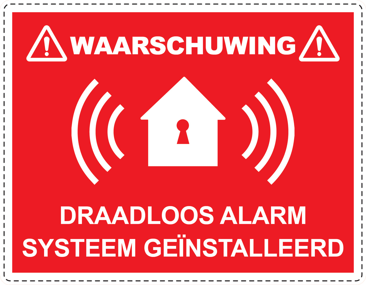 Alarm sticker 2-7 cm EW-ALARM-H-11200-14 Materiaal : transparant