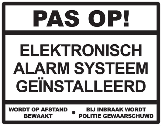 Alarm sticker 2-7 cm EW-ALARM-H-11500-88 Materiaal : transparant