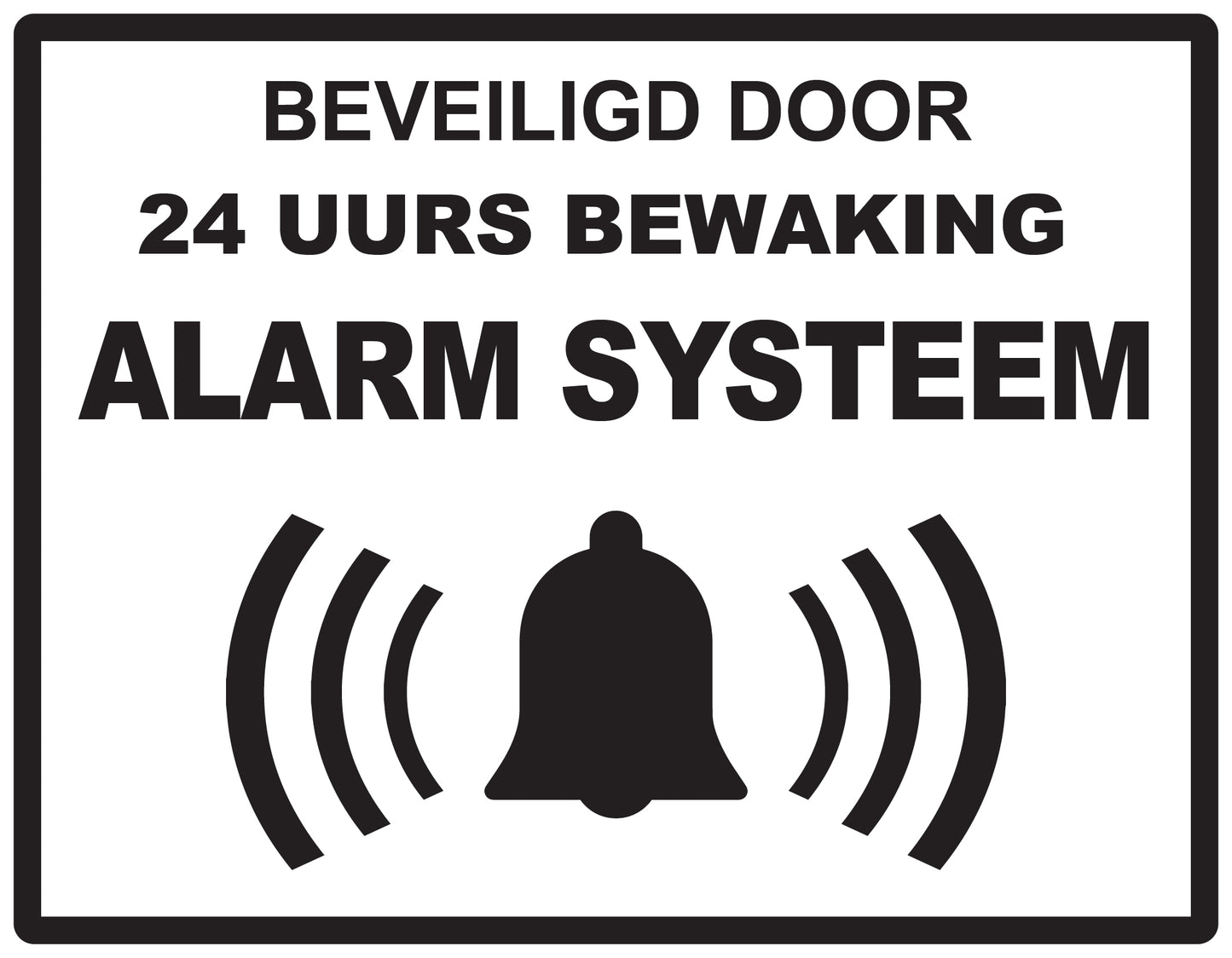 Alarm sticker 2-7 cm EW-ALARM-H-11600-88 Materiaal : transparant