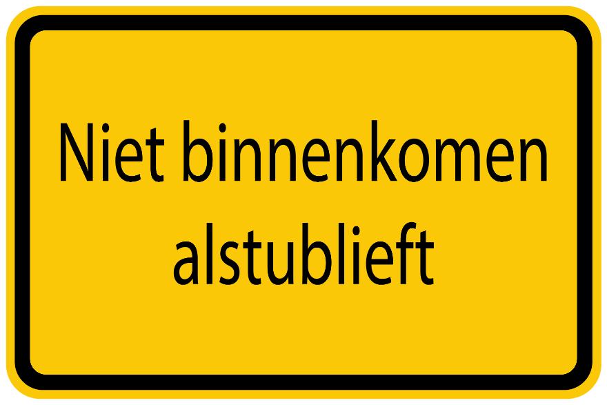 Bouwplaatssticker " Niet binnenkomen alstublieft" geel EW-BAU-1050