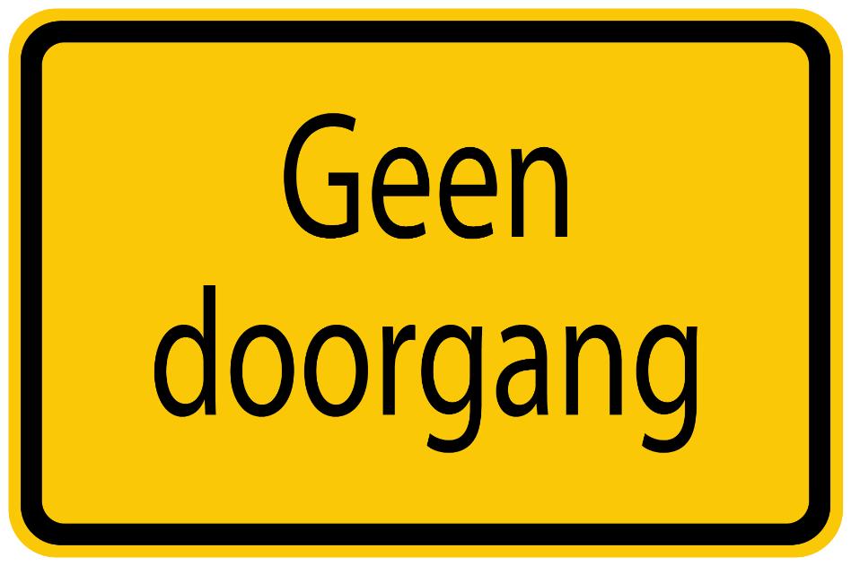 Bouwplaatssticker " Geen doorgang " geel EW-BAU-1170