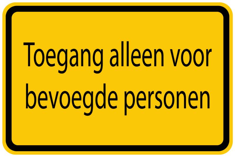 Bouwplaatssticker " Toegang alleen voor bevoegde personen " geel EW-BAU-1390