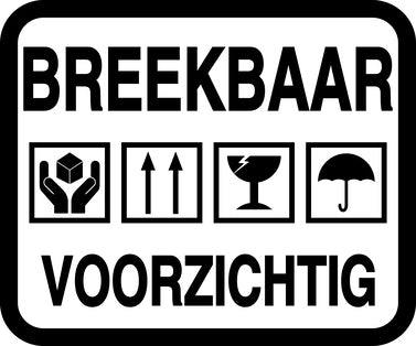 Breekbaar - Breekbare sticker "Breekbaar Voorzichtig " EW-FRAGILE-H-10200-88-0