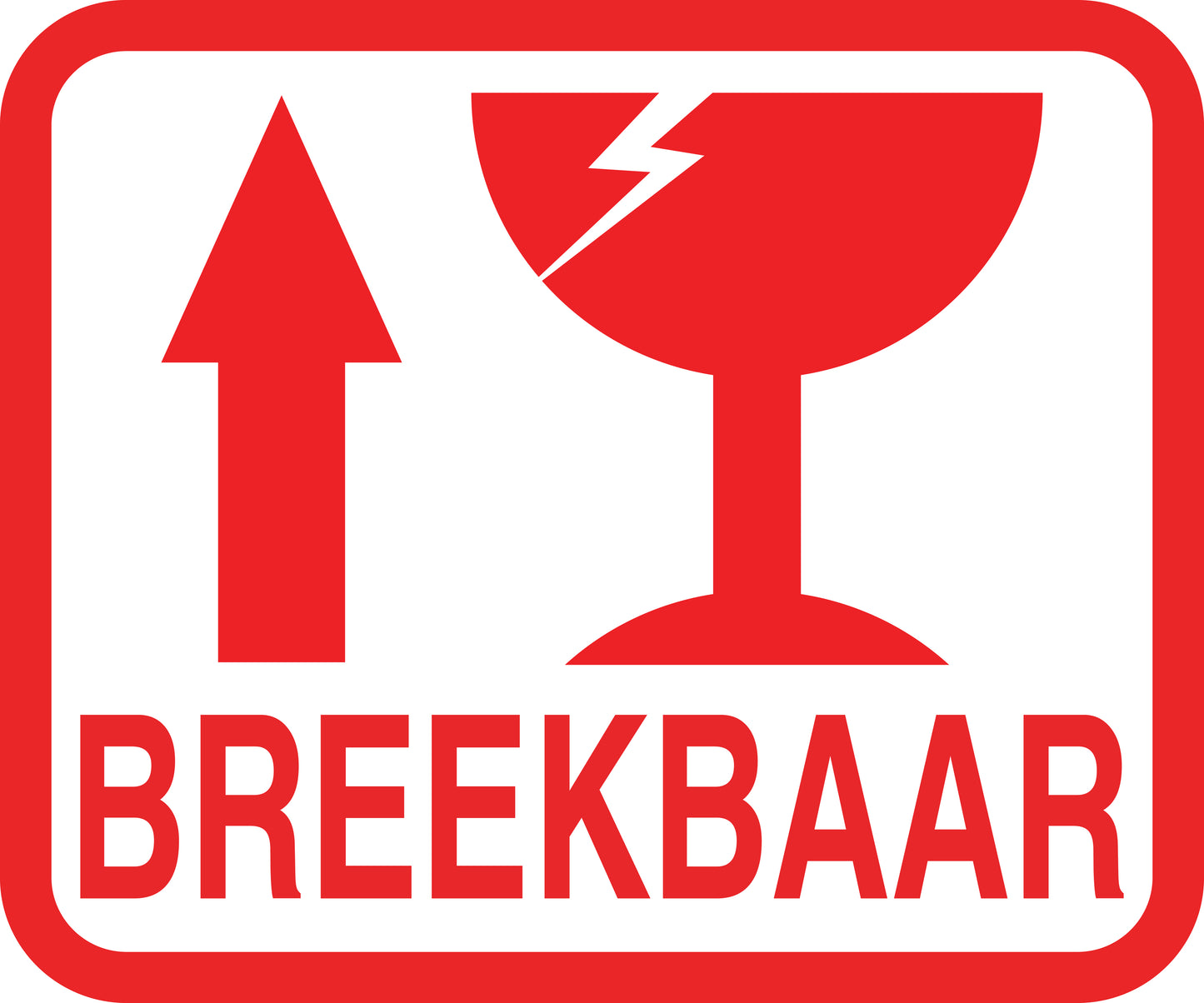 Breekbaar - Breekbare sticker "Breekbaar" EW-FRAGILE-H-11200-14-0