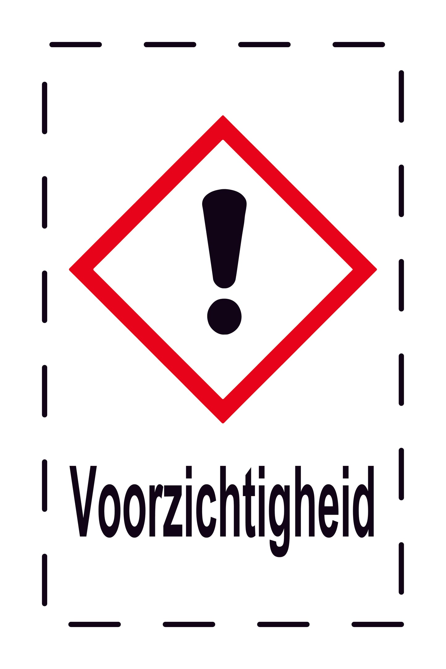 1000 stickers "Voorzichtigheid Gevaar/schadelijk/irriterende stoffen" 2,4x3,9 cm tot 15x24 cm, gemaakt van papier of kunststof EW-GHS-07-Voorzichtigheid
