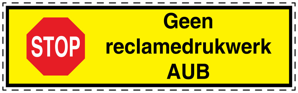 1x Geen reclamesticker weerbestendig EW-KWE-1000-3