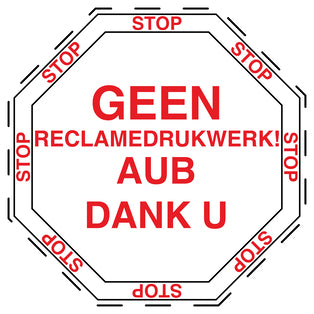 1x Geen reclamesticker weerbestendig EW-KWE-10000-0