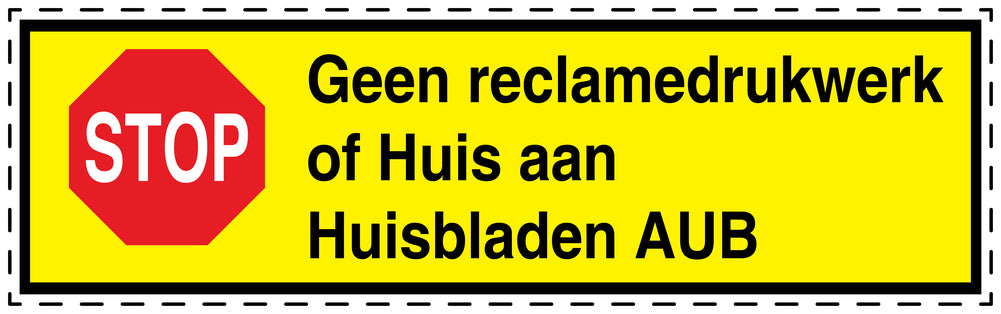 1x Geen reclamesticker weerbestendig EW-KWE-2000-3