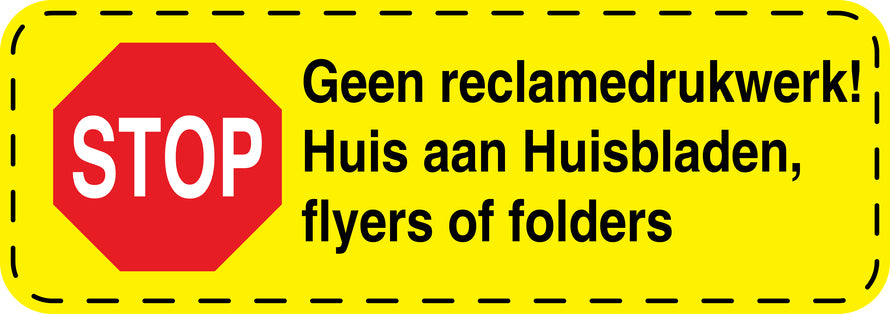1x Geen reclamesticker weerbestendig EW-KWE-3000-3