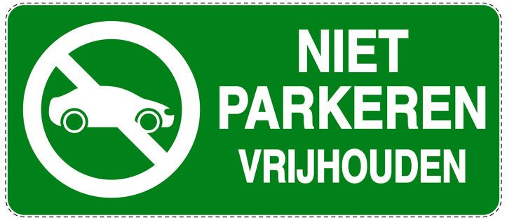 Niet parkeren Sticker "Niet parkeren vrijhouden" EW-NPRK-1200-54