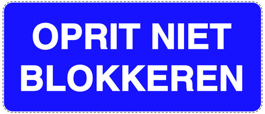 Niet parkeren Sticker "Oprit niet blokkeren" EW-NPRK-1260-44