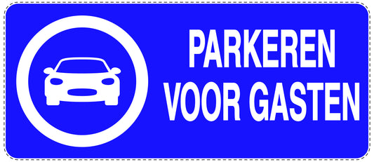 Niet parkeren Sticker "Parkeren voor gasten" EW-NPRK-1350-44
