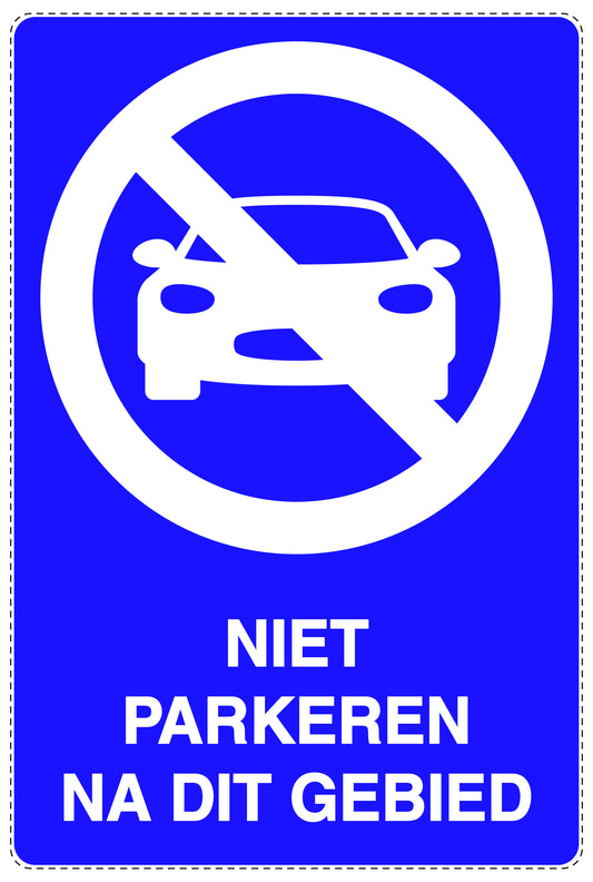 Niet parkeren Sticker "Niet parkeren na dit gebied" EW-NPRK-2220-44