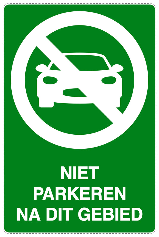 Niet parkeren Sticker "Niet parkeren na dit gebied" EW-NPRK-2220-54
