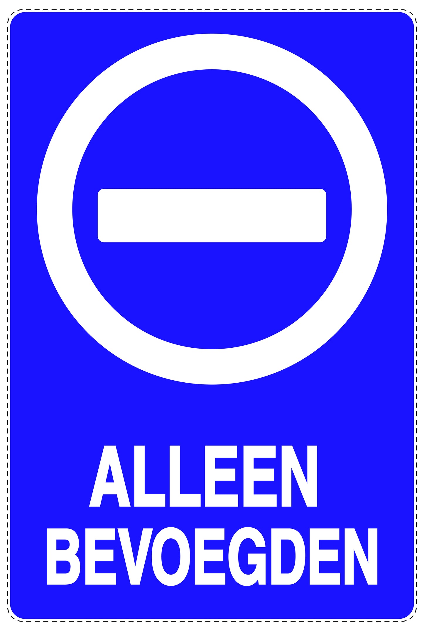 Niet parkeren Sticker "Allen bevoegden" EW-NPRK-2240-44