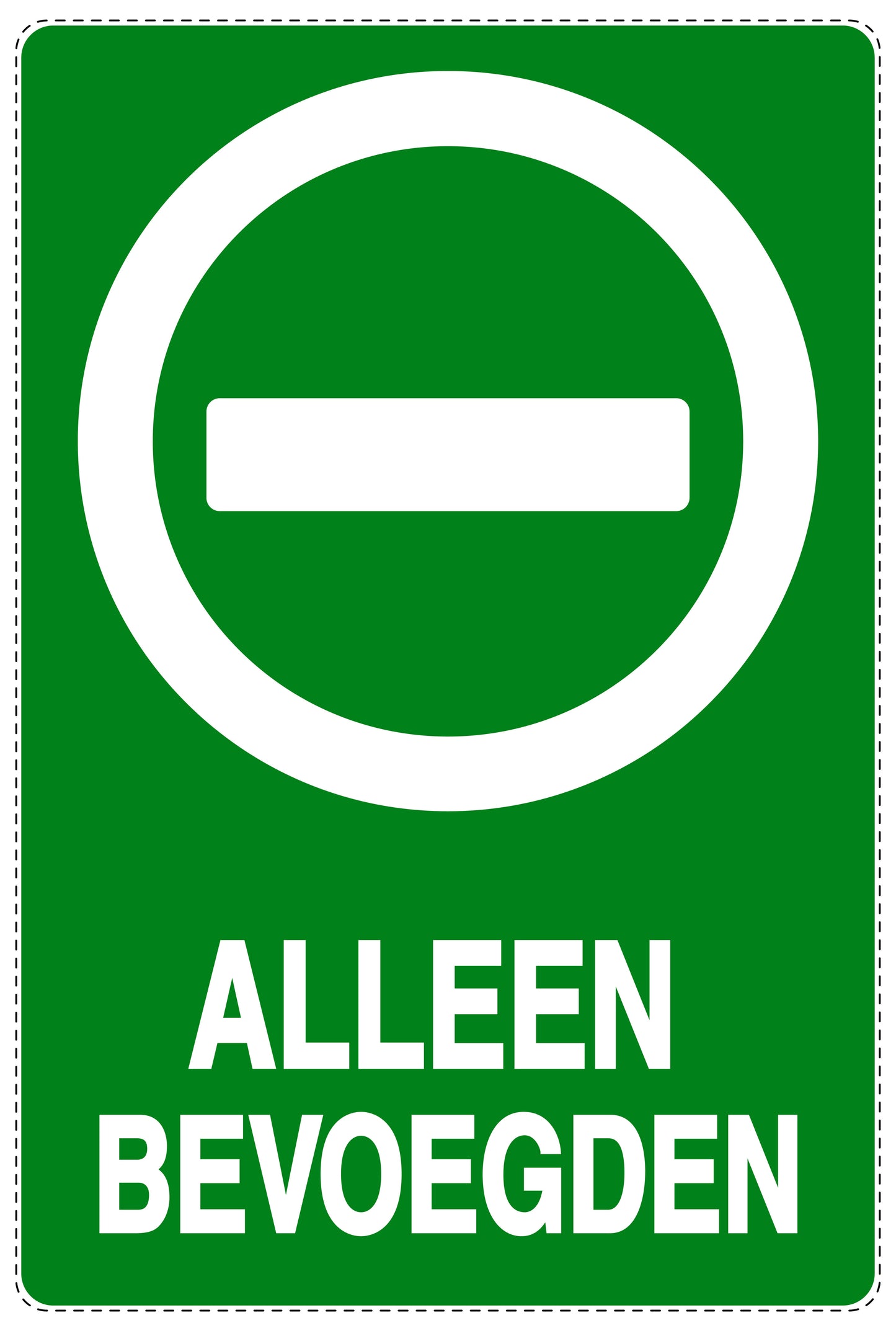 Niet parkeren Sticker "Allen bevoegden" EW-NPRK-2240-54