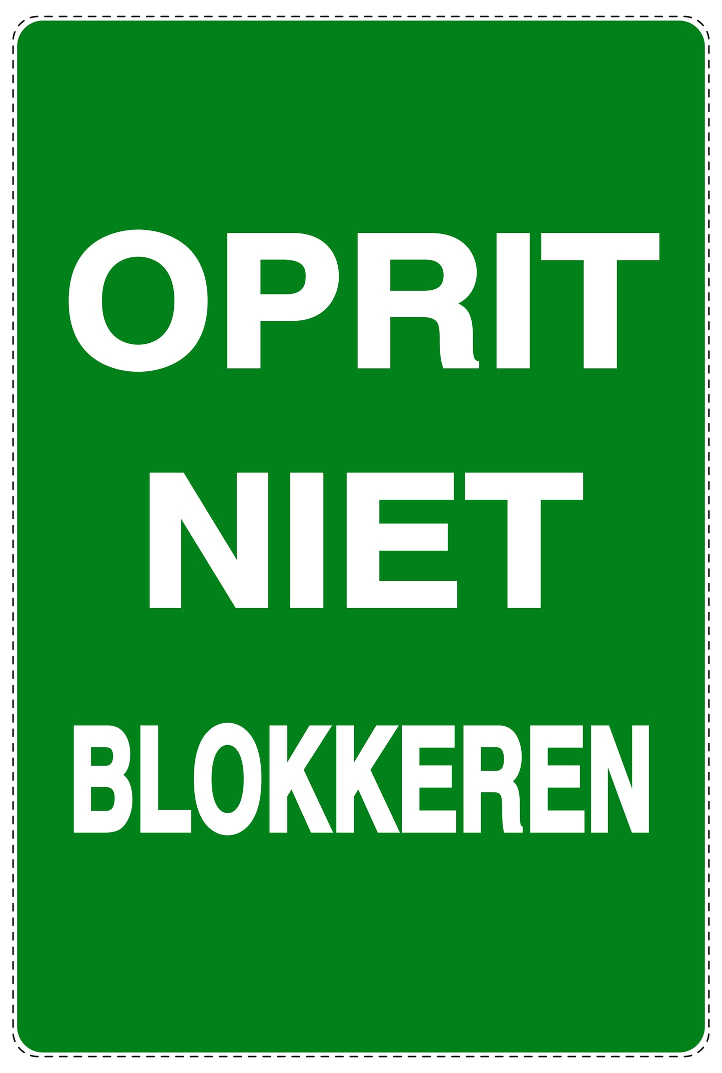 Niet parkeren Sticker "Oprit niet blokkeren" EW-NPRK-2260-54
