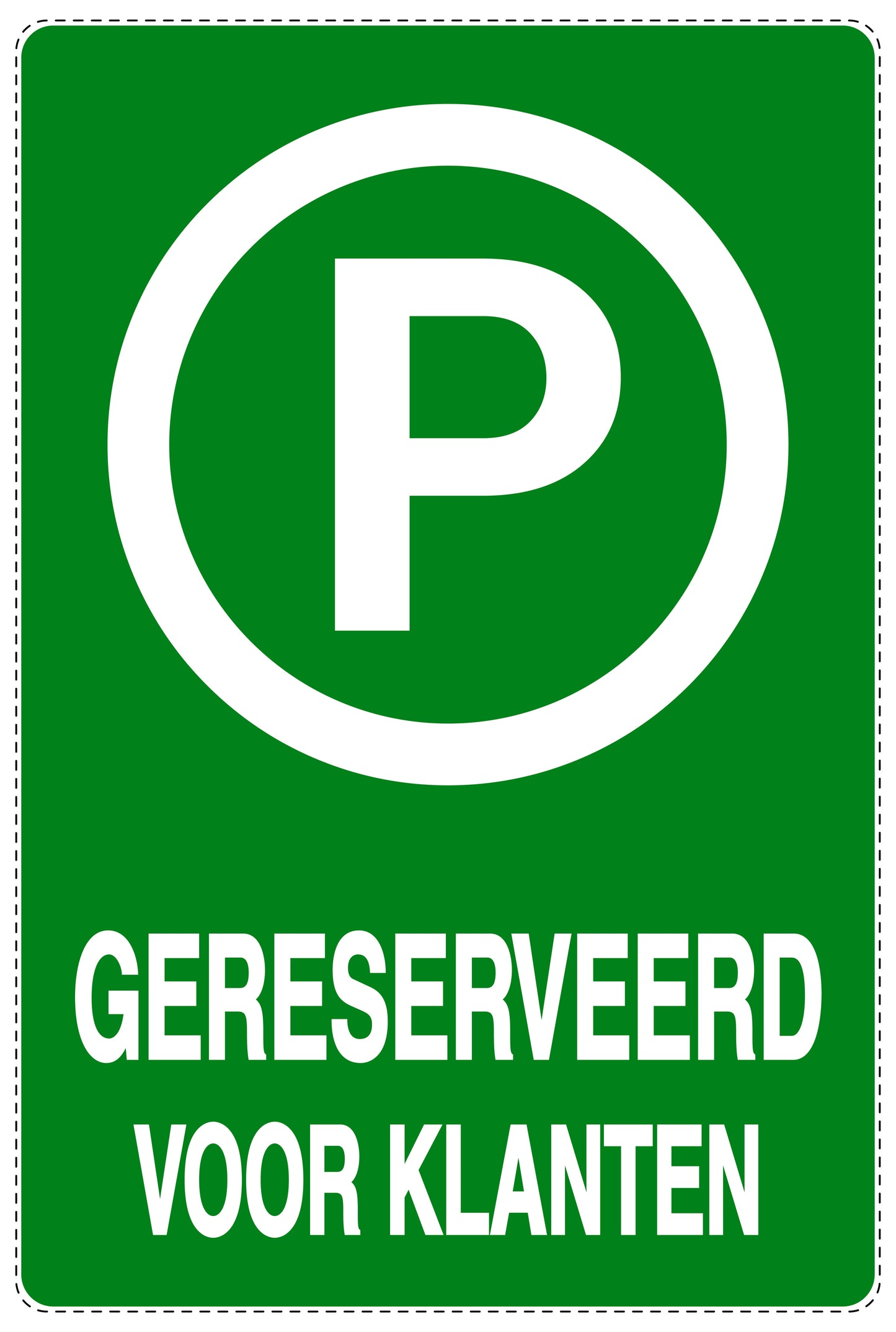 Niet parkeren Sticker "Gereserveerd voor klanten" EW-NPRK-2320-54