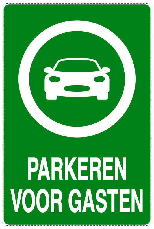Niet parkeren Sticker "Parkeren voor gasten" EW-NPRK-2350-54
