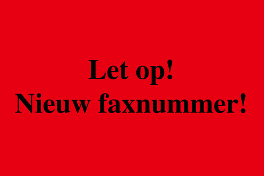 1000 stickers kantoororganisatie "Let op! Nieuw faxnummer!" gemaakt van papier EW-OFFICE300-PA