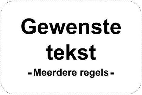 “Gewenste tekst -meerdere regels-” (parkeren verboden) als sticker EW-PARKEN-10000-V-88