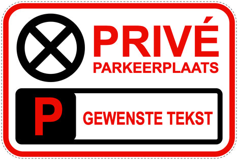 Parkeerverbodsborden (parkeren verboden) rood als sticker EW-PARKEN-10200-V-14
