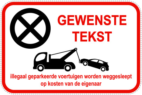 Parkeerverbodsborden (parkeren verboden) rood als sticker EW-PARKEN-10300-V-14