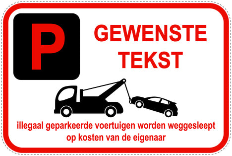 Parkeerverbodsborden (parkeren verboden) rood als sticker EW-PARKEN-10400-V-14