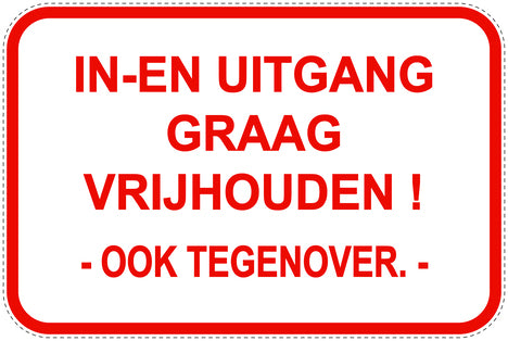 Parkeerverbodsborden (parkeren verboden) rood als sticker EW-PARKEN-10500-V-14