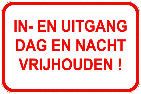 Parkeerverbodsborden (parkeren verboden) rood als sticker EW-PARKEN-10800-V-14