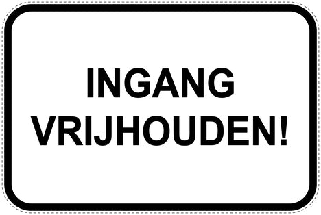 Parkeerverbodsborden (parkeren verboden) wit als sticker EW-PARKEN-10900-V-0