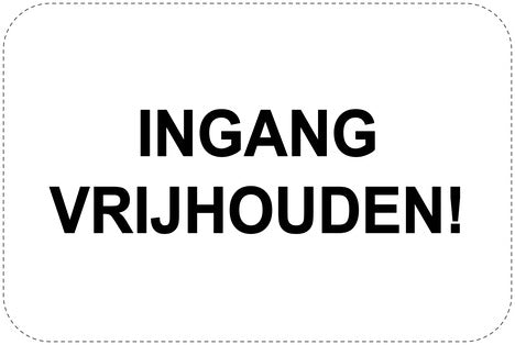 Geen parkeerborden “Ingang vrijhouden!” (Geen parkeren) als sticker EW-PARKEN-10900-V-88