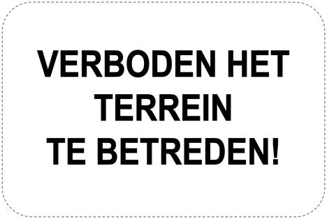 Geen parkeerborden “verboden Het Terrein Te betrede!” (Geen parkeren) als sticker EW-PARKEN-11200-V-88