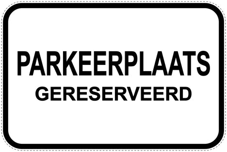 Parkeerverbodsborden (parkeren verboden) wit als sticker EW-PARKEN-11500-V-0