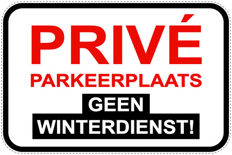 Parkeerverbodsborden (parkeren verboden) wit als sticker EW-PARKEN-11700-V-0