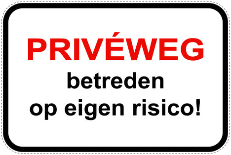 Parkeerverbodsborden (parkeren verboden) wit als sticker EW-PARKEN-12000-V-0
